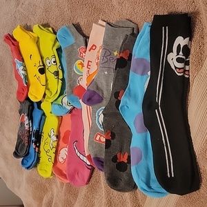 Disney socks. New. 10 ankle. 5 long.
